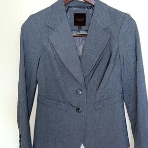 The Limited Collection Blazer Two Button Front Suit Jacket Gray Womens Size 0